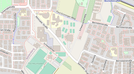 Tennisverein auf Satellitenbild