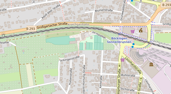 Tennisverein auf Satellitenbild