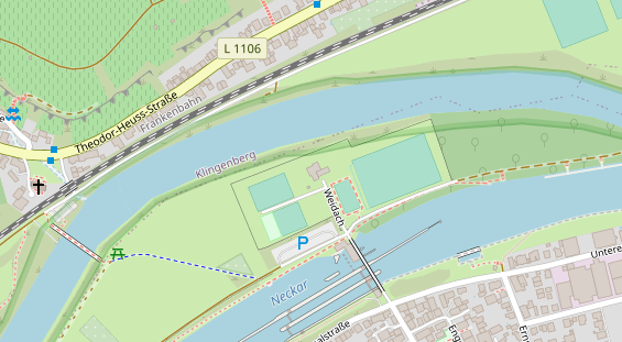 Tennisverein auf Satellitenbild