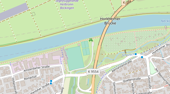 Tennisverein auf Satellitenbild