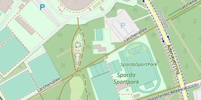 Tennisverein auf Satellitenbild