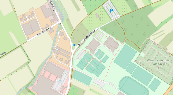 Tennisverein auf Satellitenbild