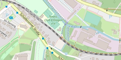 Tennisverein auf Satellitenbild