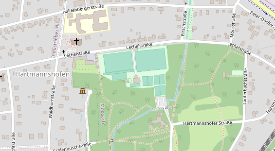 Tennisverein auf Satellitenbild