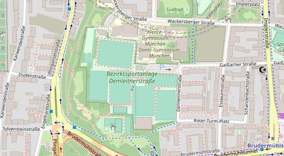 Tennisverein auf Satellitenbild