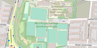 Tennisverein auf Satellitenbild