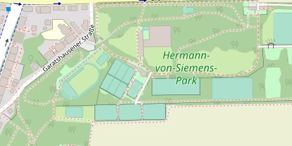 Tennisverein auf Satellitenbild