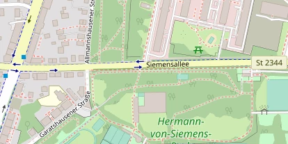 Tennisverein auf Satellitenbild