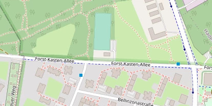 Tennisverein auf Satellitenbild