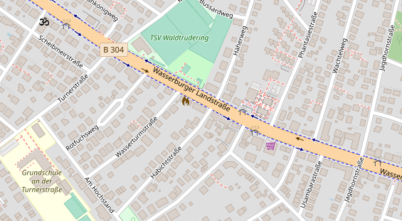 Tennisverein auf Satellitenbild