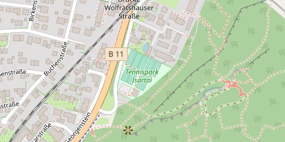 Tennisverein auf Satellitenbild