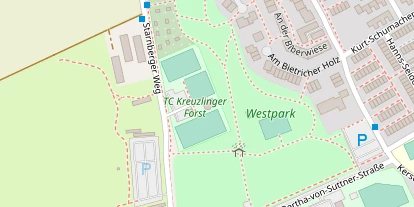 Tennisverein auf Satellitenbild