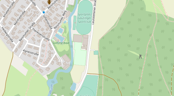 Tennisverein auf Satellitenbild