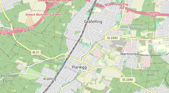 Tennisverein auf Karte