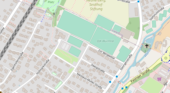 Tennisverein auf Satellitenbild