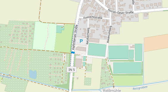 Tennisverein auf Satellitenbild