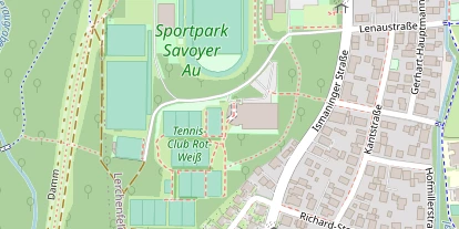 Tennisverein auf Satellitenbild