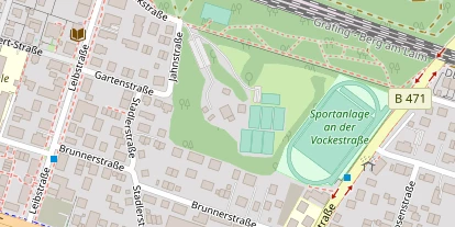 Tennisverein auf Satellitenbild