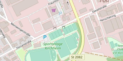 Tennisverein auf Satellitenbild