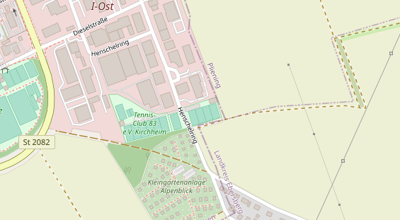 Tennisverein auf Satellitenbild