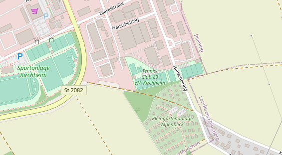 Tennisverein auf Satellitenbild