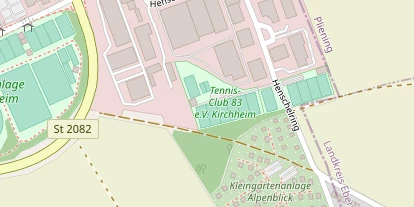 Tennisverein auf Satellitenbild