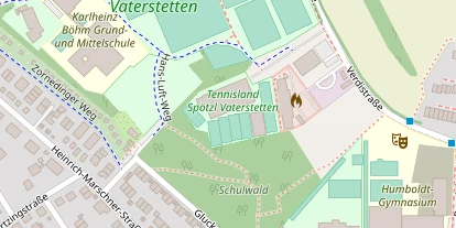 Tennisverein auf Satellitenbild