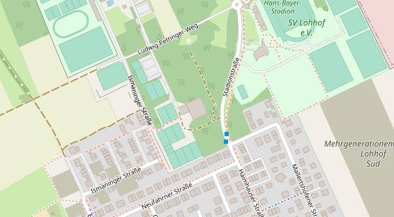 Tennisverein auf Satellitenbild