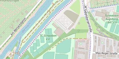 Tennisverein auf Satellitenbild