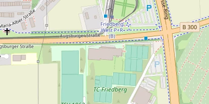 Tennisverein auf Satellitenbild