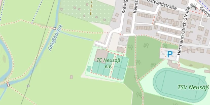 Tennisverein auf Satellitenbild