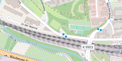 Tennisverein auf Satellitenbild