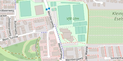 Tennisverein auf Satellitenbild