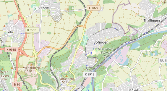 Tennisverein auf Karte