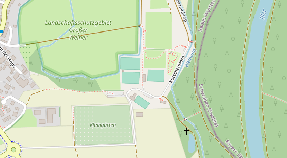 Tennisverein auf Satellitenbild