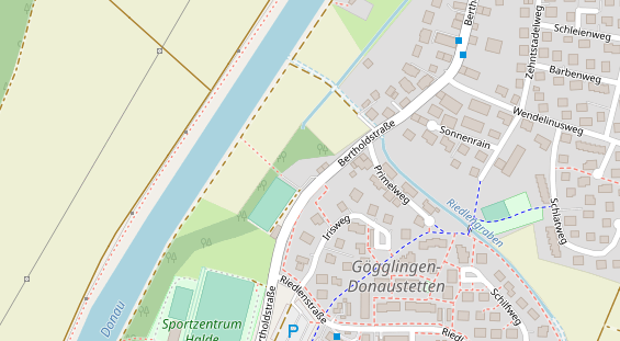 Tennisverein auf Satellitenbild