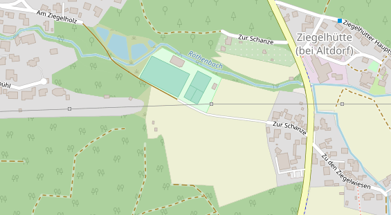 Tennisverein auf Satellitenbild