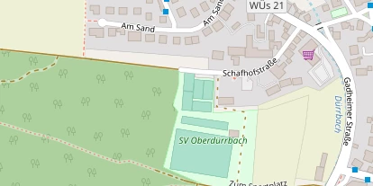 Tennisverein auf Satellitenbild