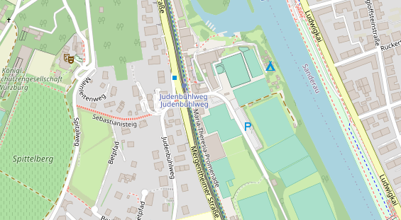 Tennisverein auf Satellitenbild