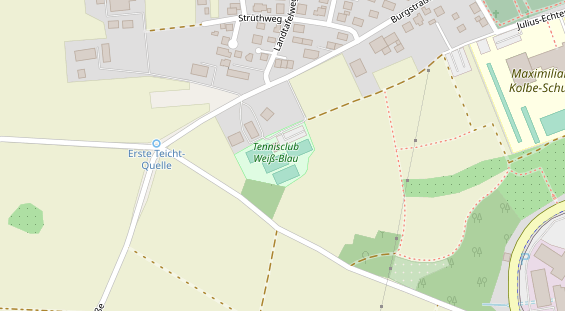 Tennisverein auf Satellitenbild