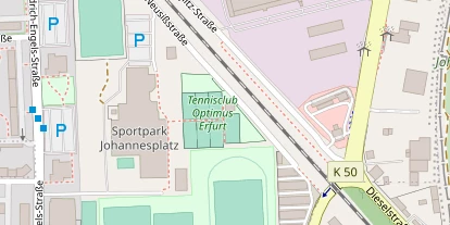 Tennisverein auf Satellitenbild