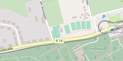 Tennisverein auf Satellitenbild