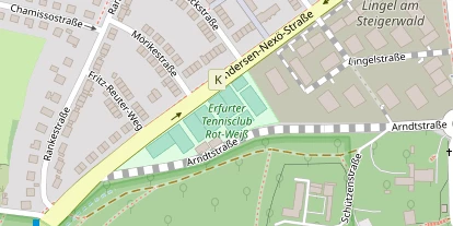 Tennisverein auf Satellitenbild
