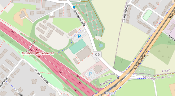 Tennisverein auf Satellitenbild