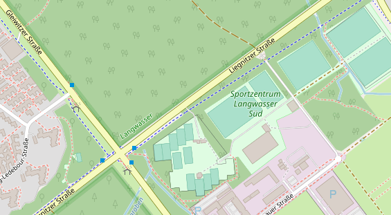 Tennisverein auf Satellitenbild