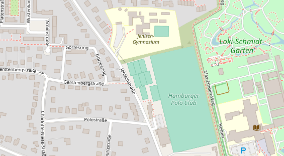 Tennisverein auf Satellitenbild