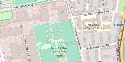 Tennisverein auf Satellitenbild