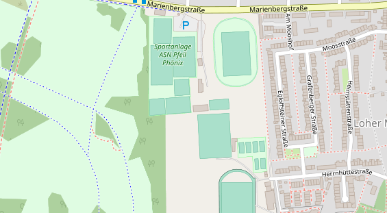 Tennisverein auf Satellitenbild