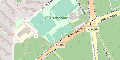 Tennisverein auf Satellitenbild