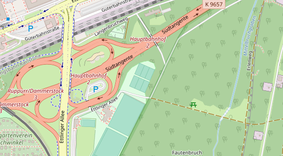 Tennisverein auf Satellitenbild